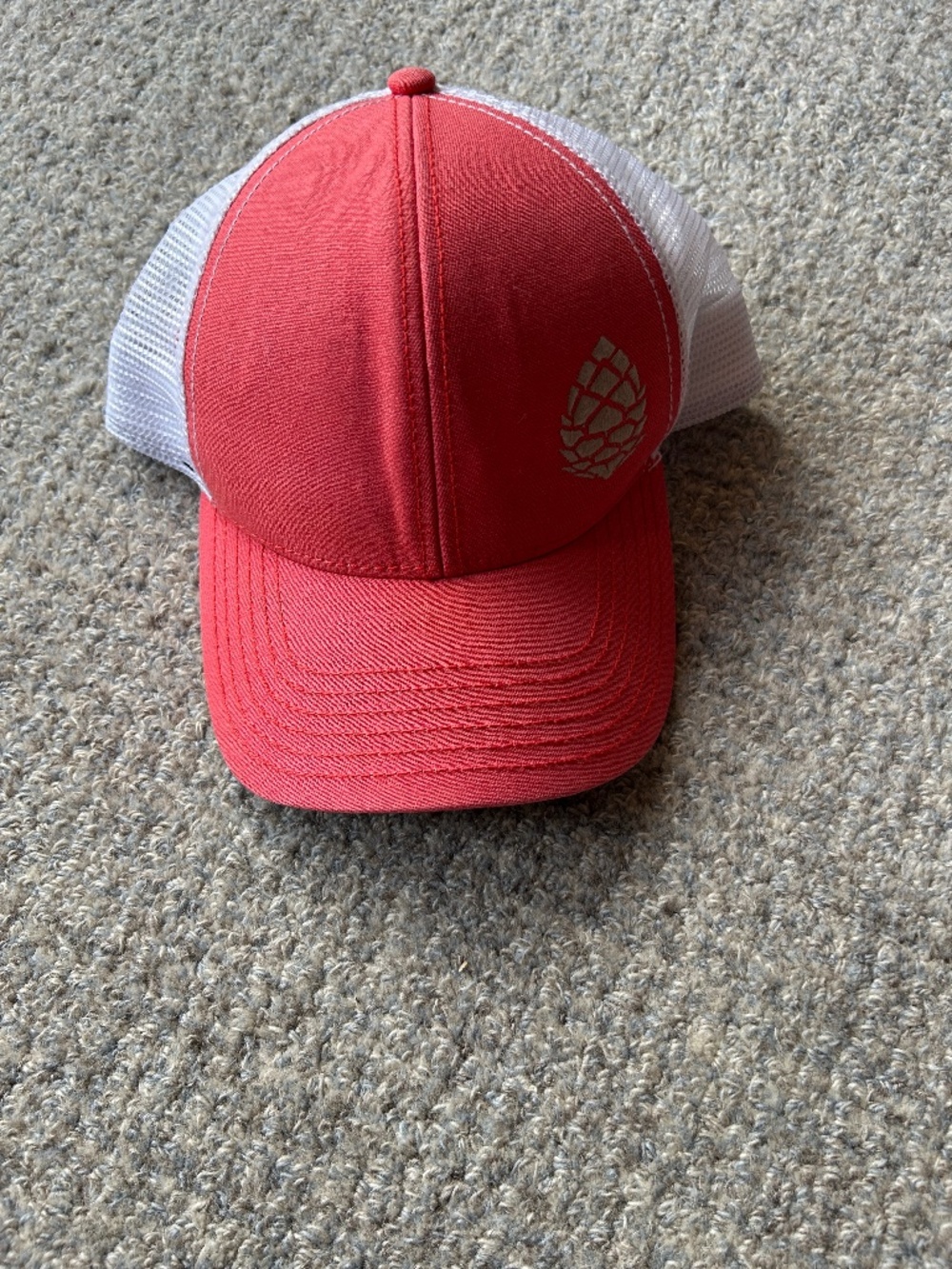 Stio white pinecone trucker six panel hat - Coral - One size fits most